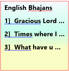English Bhajans